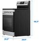 Midea 30" Freestanding Electric Range with 5 Burners and Air Fry in Stainless Steel, , large