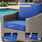HOMLUX 10-Piece All-Weather PE Rattan Patio Conversation Set in Navy Blue, , large
