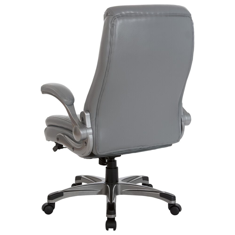Valor Living Executive Chair with Grey Upholstery in Titanium, , large