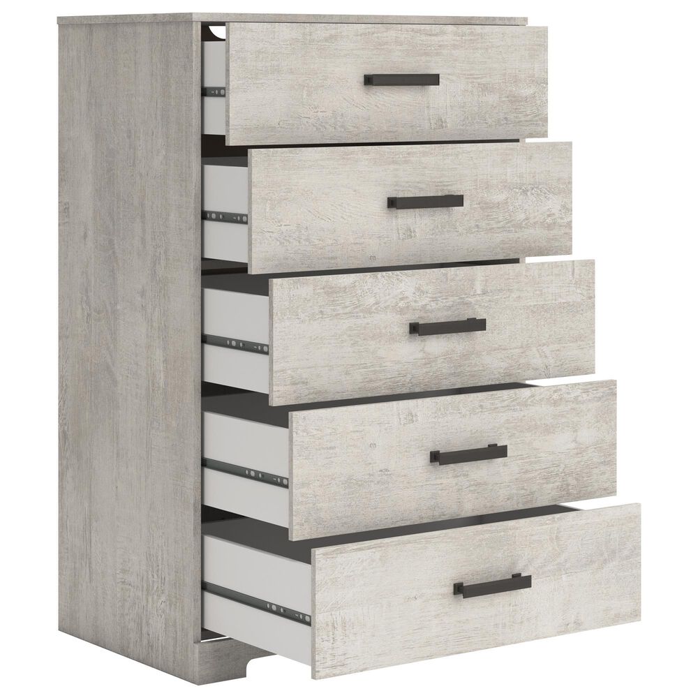 Ashley Shawburn 5-Drawer Chest in Light Gray, , large