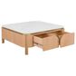 Fairfield Chair Portobello Cocktail Table in White, Light Brown and Brushed Brass, , large