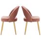 Safavieh Giani Dining Chair in Dusty Rose and Gold (Set of 2), , large