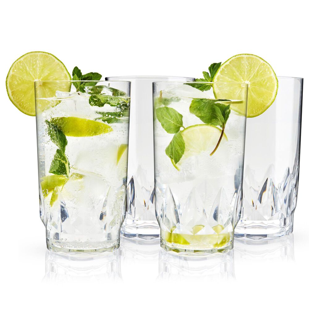 True Shatterproof Acrylic Highball Tumbler in Clear &#40;Set of 4&#41;, , large