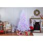 The Gerson Company 7.5" Parkview Pine Artificial Christmas Tree with Multicolored LED Lights in White, , large