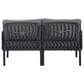 Hearth and Haven 2-Piece Patio Conversation Set with Dark Gray Cushion in Black, , large