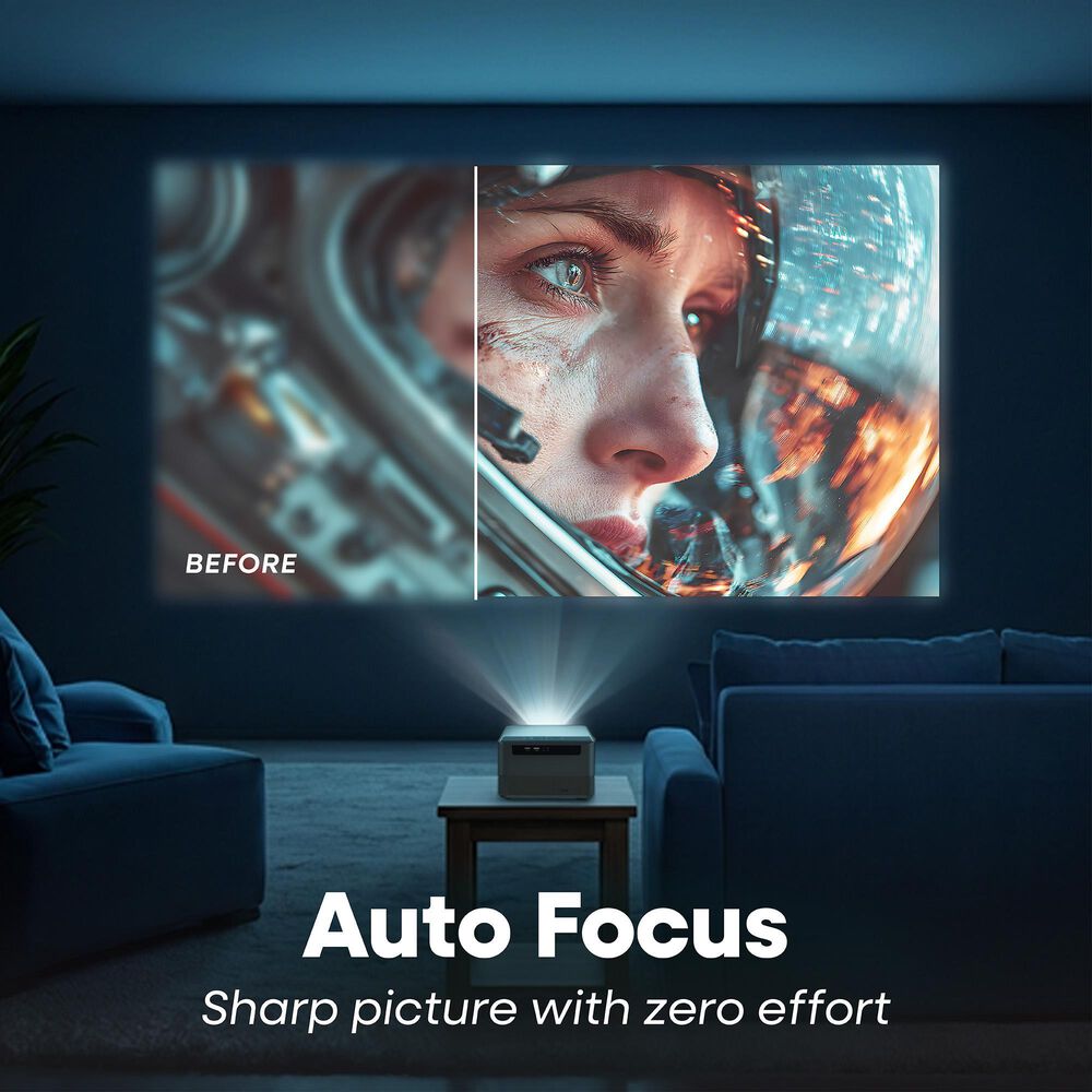 Element Roku 1080P FHD Home Theater Smart Projector in Gray, , large
