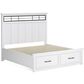 Ashley Ashbryn King Storage Bed in White and Natural, , large