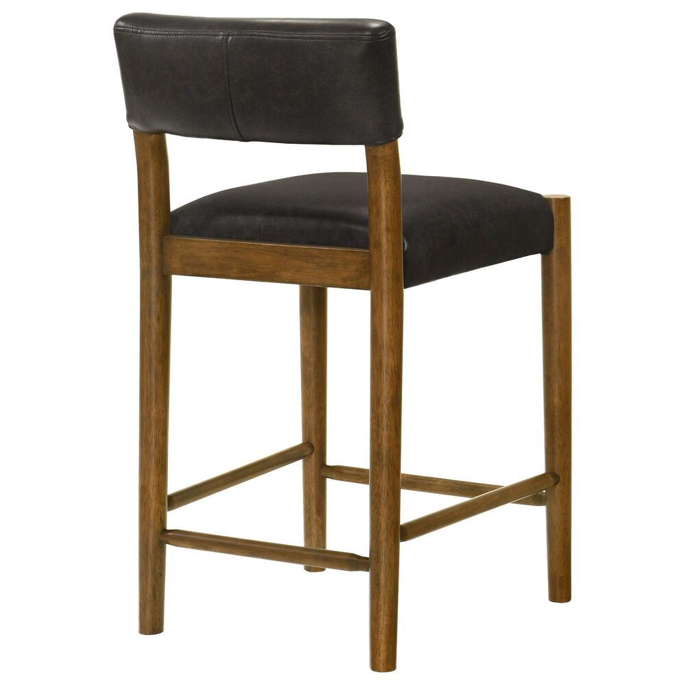 Armen Living Bennet Counter Height Stool in Rich Walnut, , large