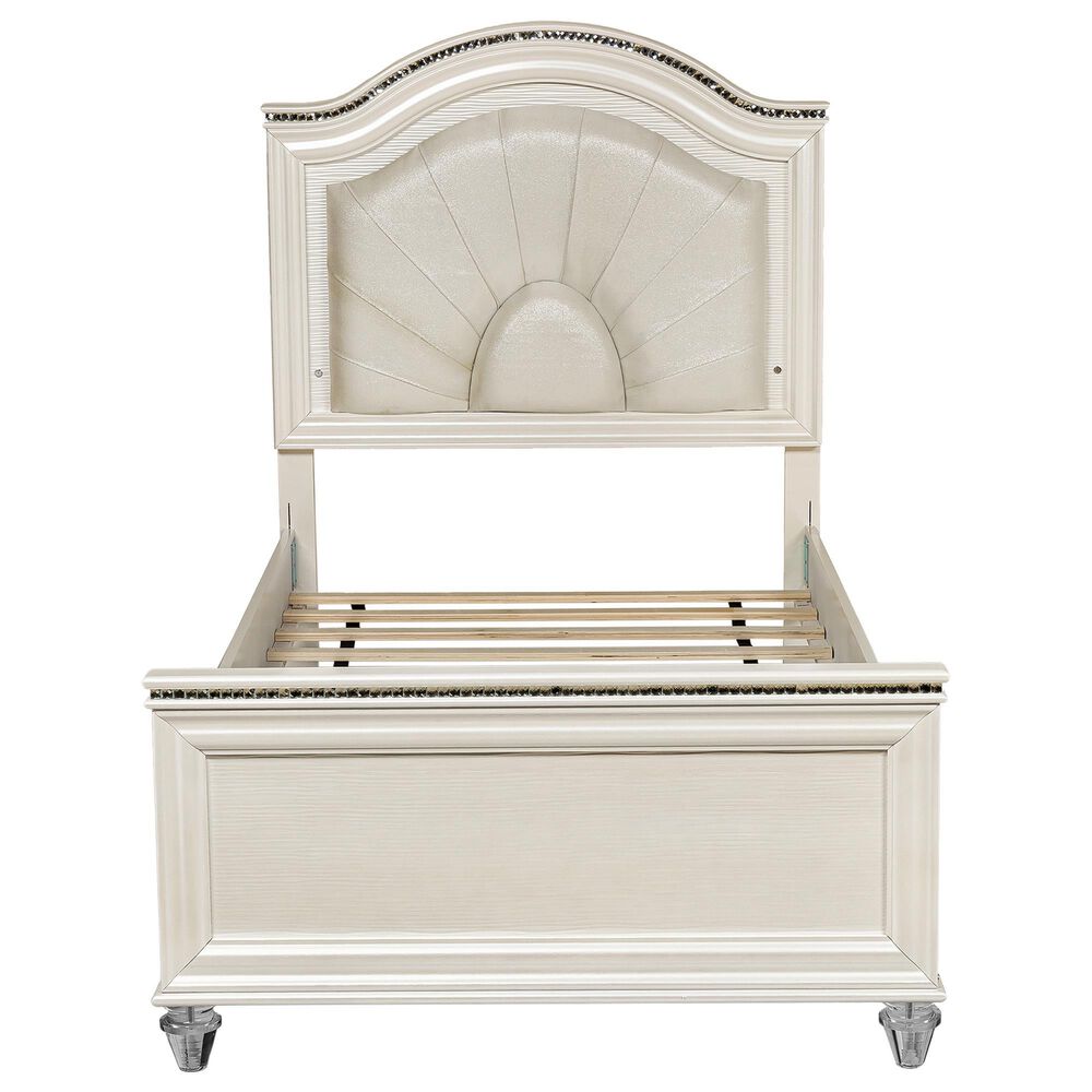 Furniture of America Norris Full Platform Bed in Pearl White, , large