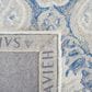 Safavieh Micro-Loop MLP539M 5" Square Blue and Ivory Area Rug, , large