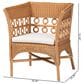 Baxton Studio Oxford Rattan Arm Chair in White, , large