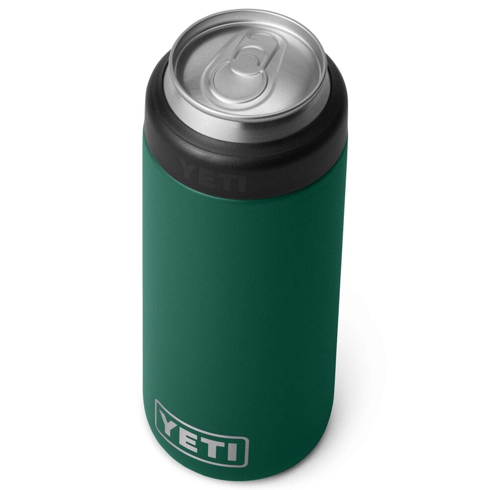 YETI Rambler 12 Oz Colster Slim Can Cooler in Black Forest Green, , large