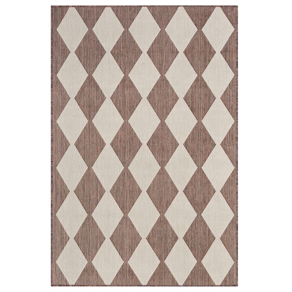 Nourison Positano Geometric Natural 4&#39; x 6&#39; Indoor/Outdoor Area Rug, , large