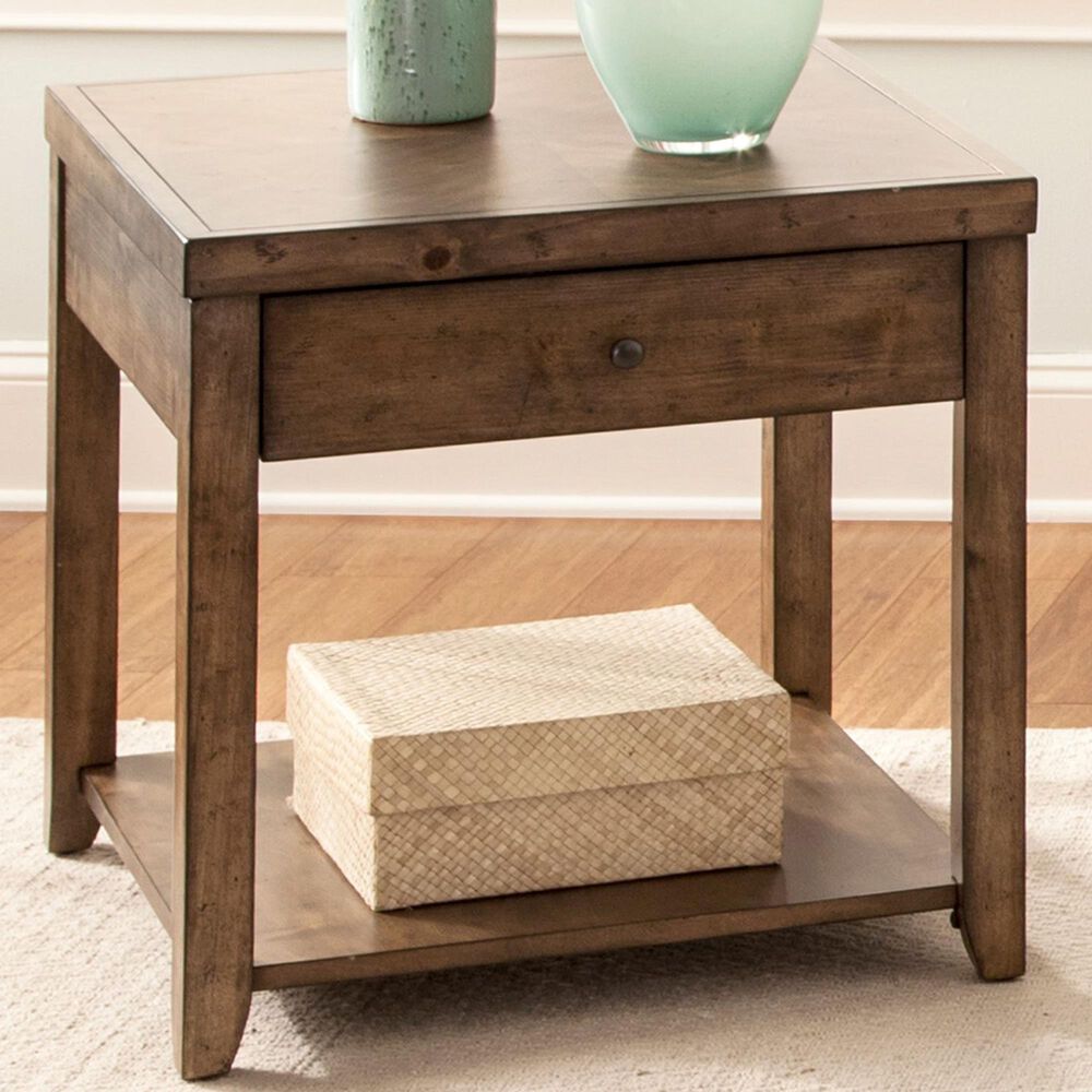 Belle Furnishings Mitchell End Table in Nutmeg, , large