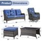 Sunwell Garden 6-PiecePatio Conversation Set with Gray in Blue, , large