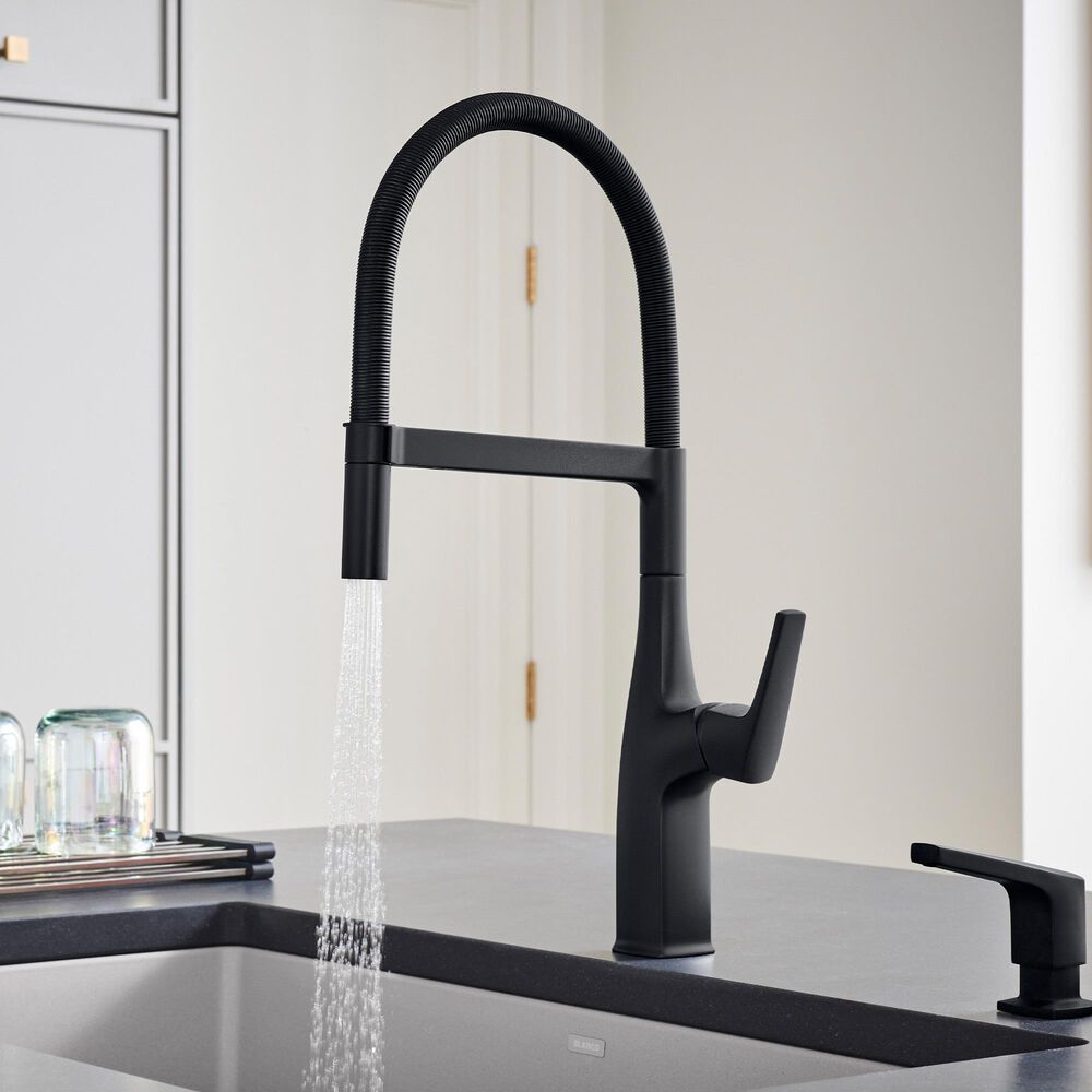 Blanco Rivana Semi Pro Kitchen Faucet 1.5 GPM in Matte Black, , large