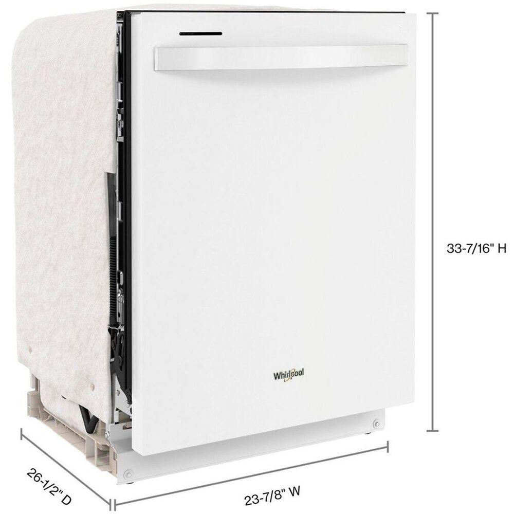 Whirlpool 24&quot; Built-In Bar Handle Dishwasher with 47 Decibel in White, , large