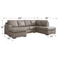 Ashley Amuleto 2-Piece Sectional with Chaise in Desert, , large