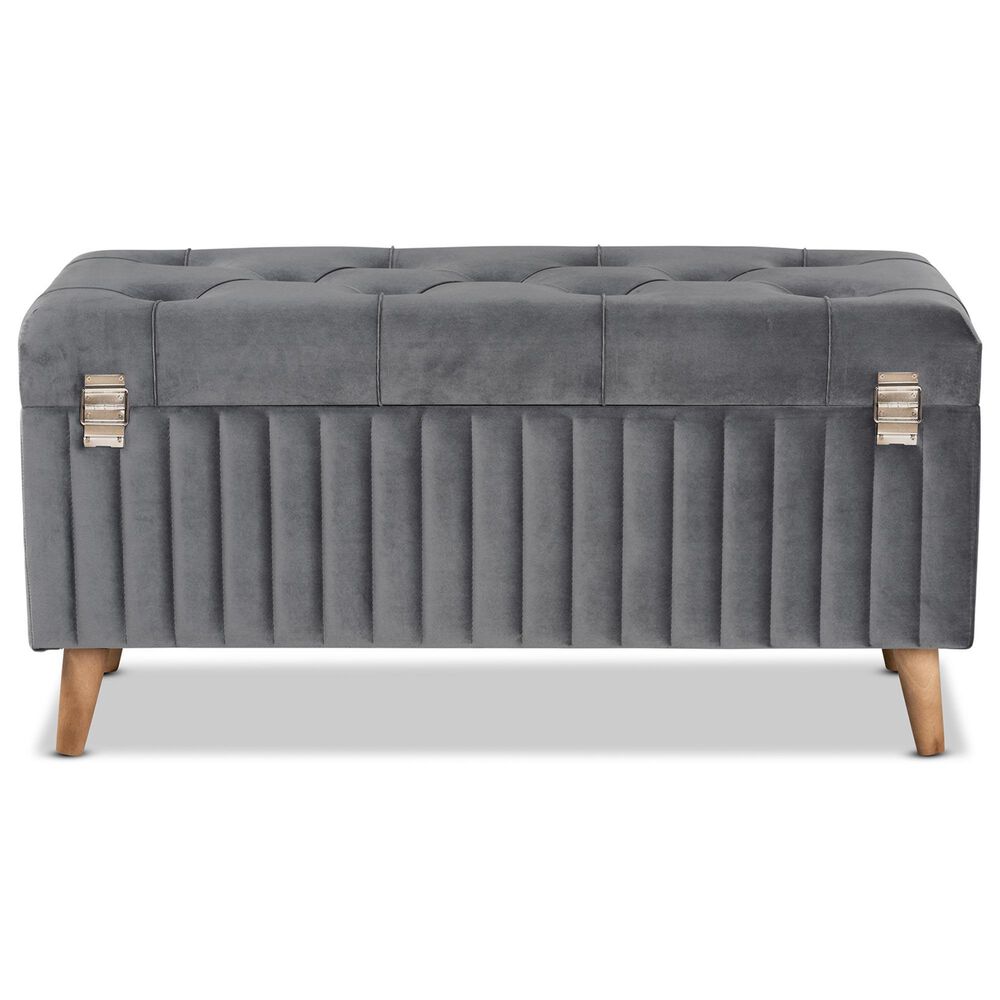 Baxton Studio Hanley Storage Ottoman in Grey, , large