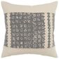 Rizzy Home Donny Osmond 20" Down Filled Pillow in Charcoal and Cream, , large