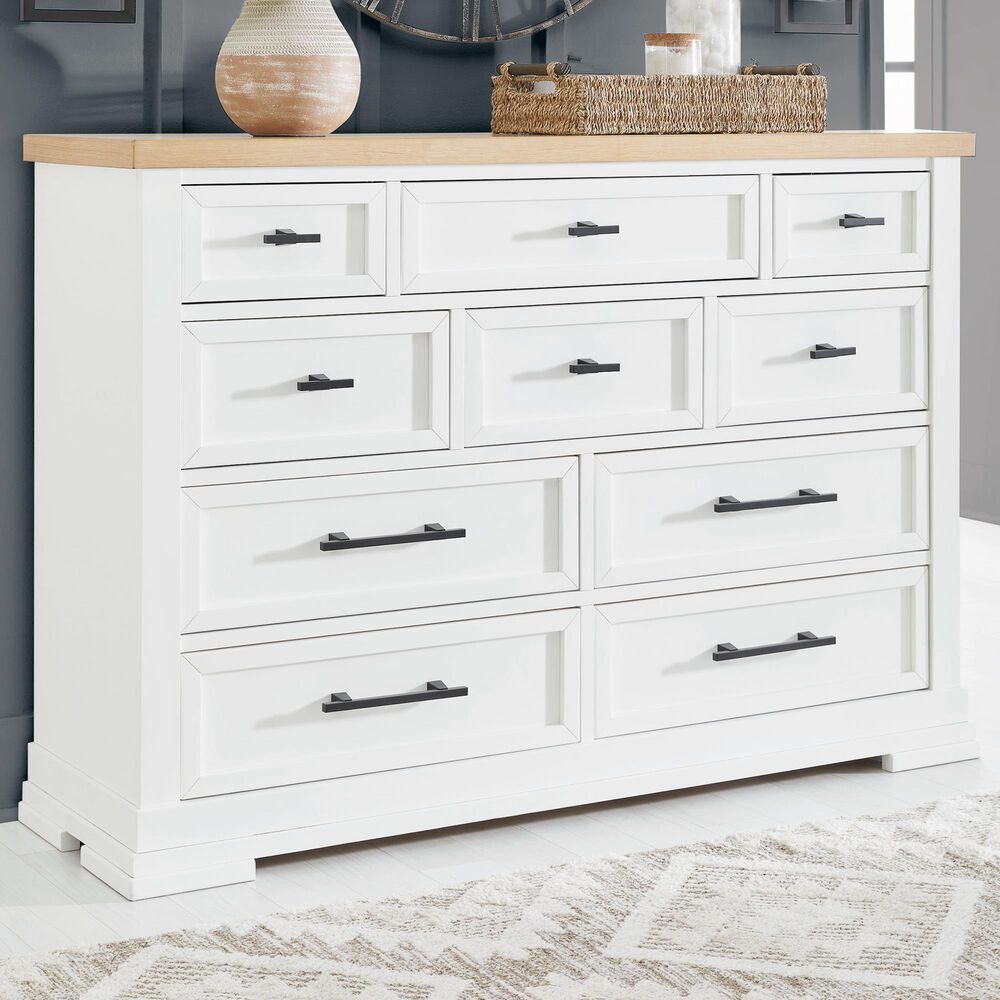 Ashley Ashbryn Dresser in White and Natural, , large