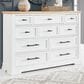 Ashley Ashbryn Dresser in White and Natural, , large