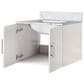 Lexora Home Geneva 24" Single Bathroom Vanity in Glossy White with 2 cm White Carrara Marble Top and Rectangular Sink, , large
