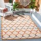 Safavieh Cabana CBN333A 8" x 10" Ivory and Orange Indoor/Outdoor Area Performance Rug, , large