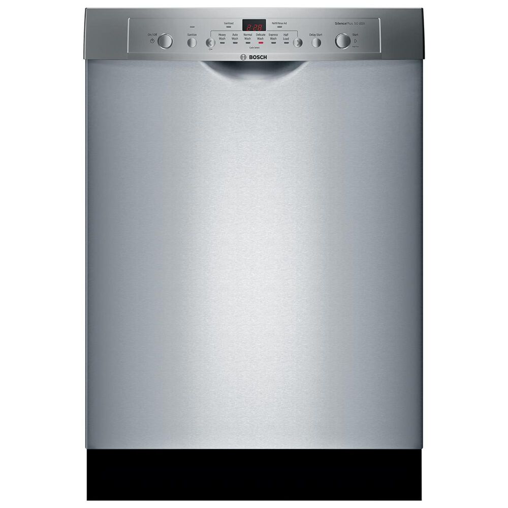 Bosch Ascenta Series 24" Recessed Handle Built-In Dishwasher in Stainless Steel , Stainless Steel, large