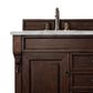 James Martin Vanities Brookfield 60" Double Bathroom Vanity in Burnished Mahogany with 3 cm Lime Delight Quartz Top and Rectangular Sinks, , large