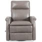Simeon Collection Manual Leather Swivel Glider Recliner in Graphite, , large