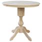 International Concepts Modern Farmhouse 36" Dining Table in Unfinished, , large