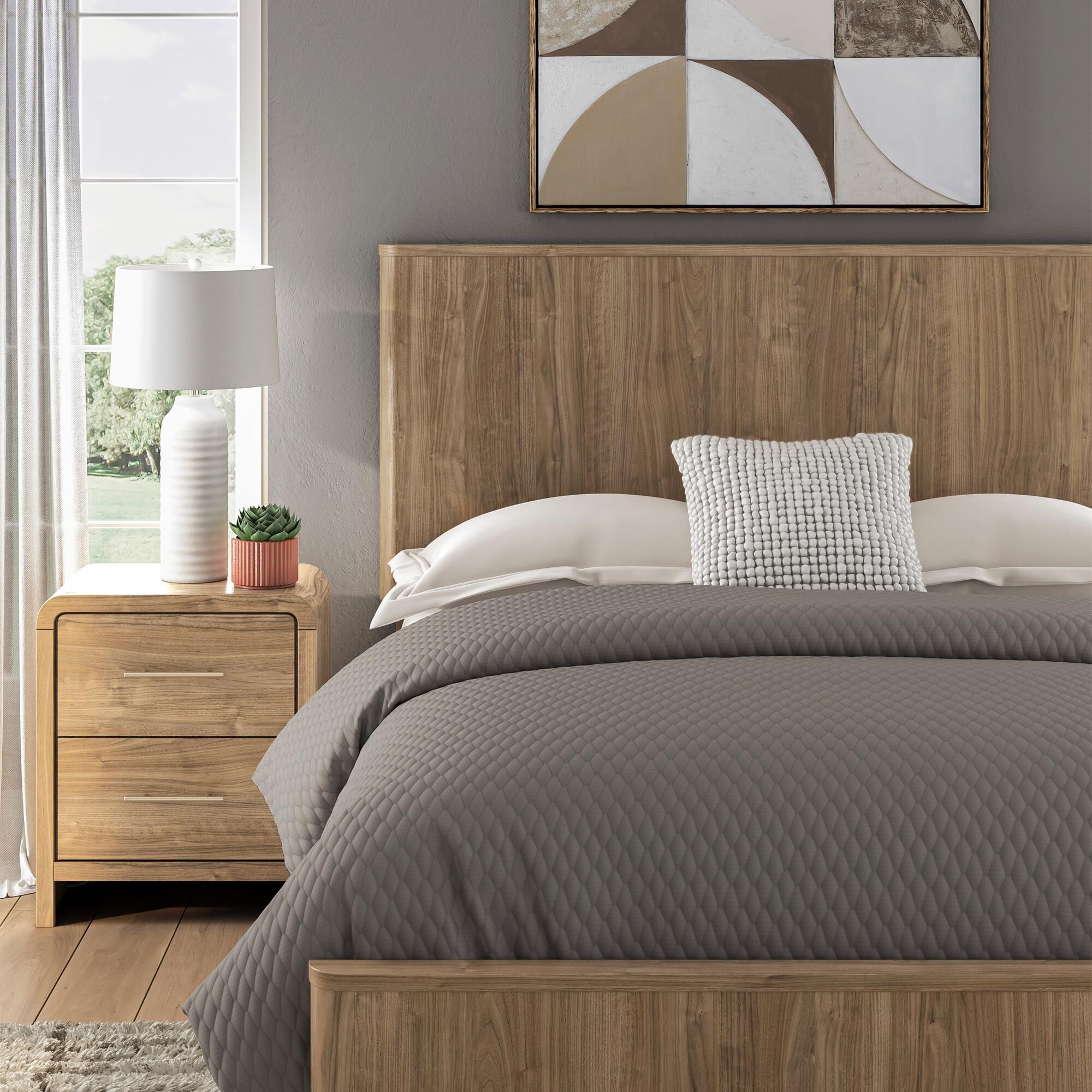 Ashley Gramburg 2 Drawer Nightstand in Warm Brown