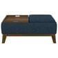 Emerald Home Furnishings Aria Storage Ottoman with Tray in Navy Storm, , large