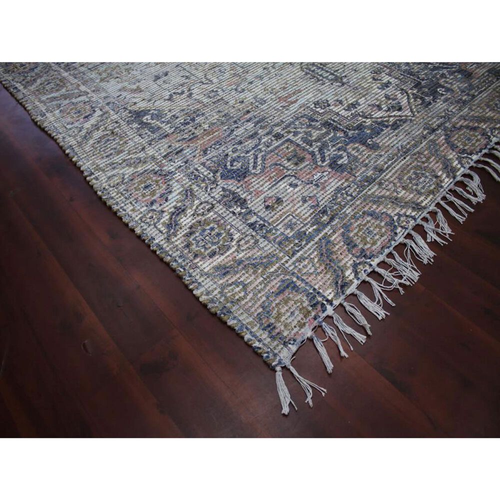 Amer Rugs Prairie 2&#39; x 3&#39; Light Blue and Pink Area Rug, , large