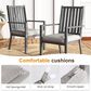 Hearth and Haven Outdoor All-Weather Aluminum Dining Chair in Gray (Set of 4), , large
