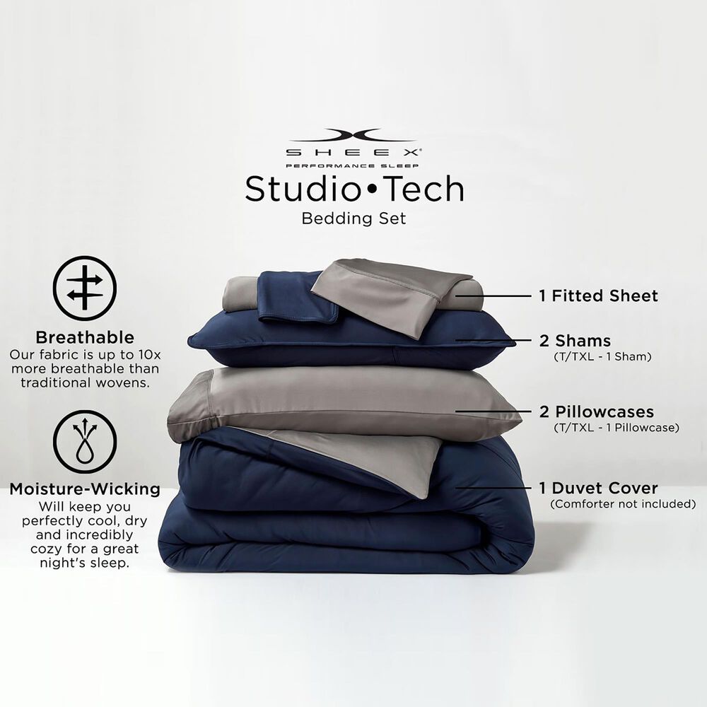 SHEEX Ven-Tech 6-Piece Full/Queen Duvet Set in Graphite, , large