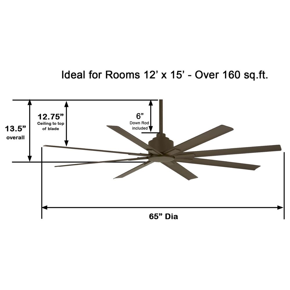 Minka-Aire Xtreme H2O 65" Indoor/Outdoor Ceiling Fan in Oil Rubbed Bronze, , large