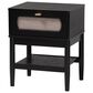 Baxton Studio Shirin 1-Drawer Nightstand in Black, , large