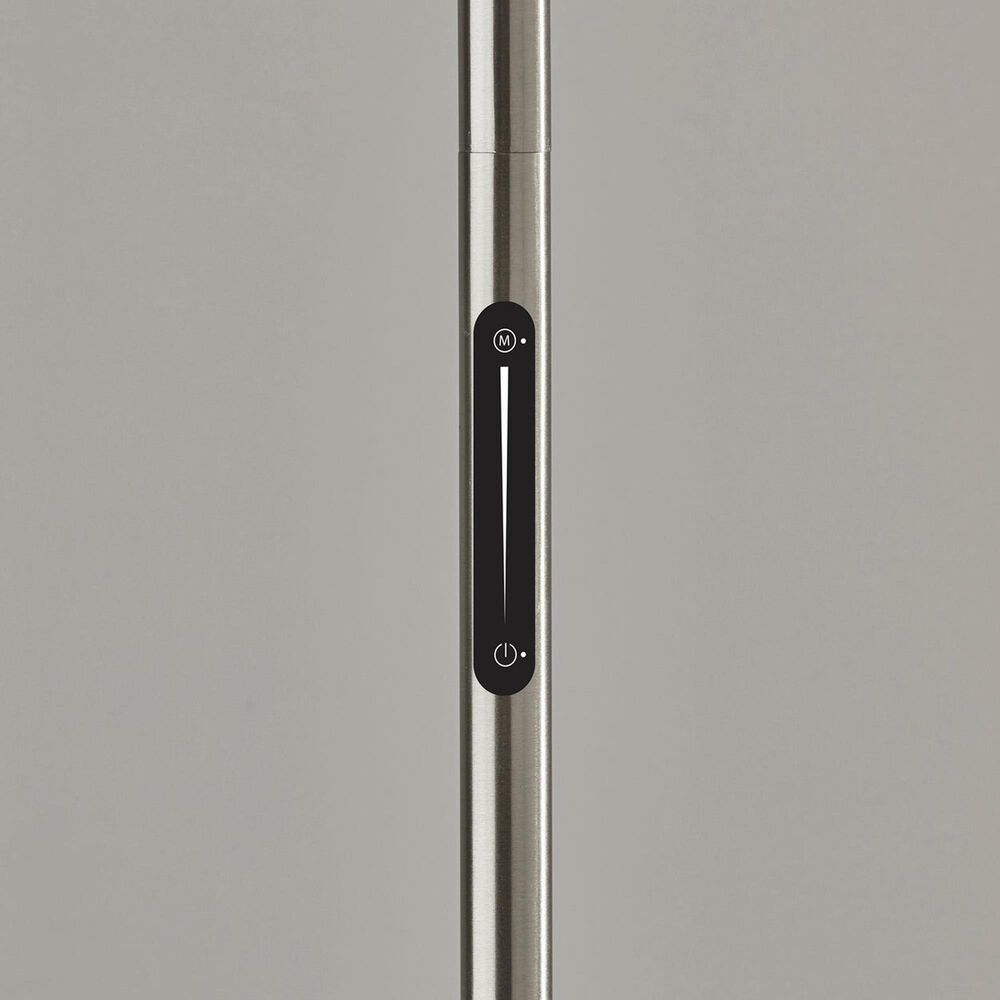 Adesso Solar LED Torchiere in Brushed Steel, , large
