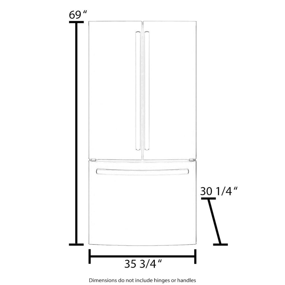 Cafe 22.2 Cu. Ft. Counter Depth French Door Refrigerator in Matte White with Brushed Bronze Handle, , large