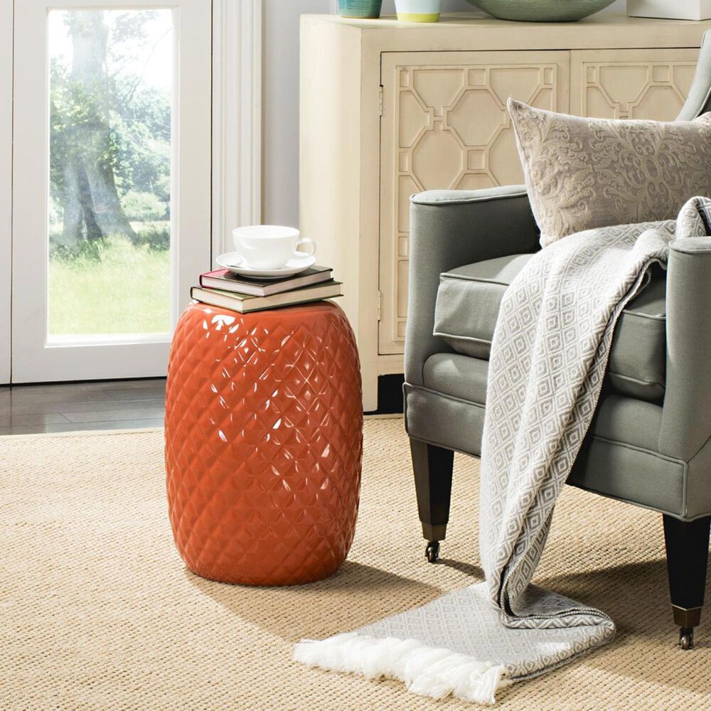 Safavieh Calla Garden Stool in Orange, , large