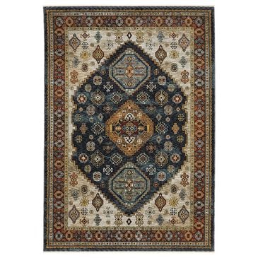 Oriental Weavers Aberdeen Tribal Border 9"10" x 12"10" Blue Area Rug, , large