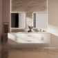 Lexora Home Geneva 80" Double Bathroom Vanity in Glossy White with 2 cm White Cultured Marble Top and Rectangular Sinks, , large