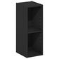 HOMLUX 2-Tier Open Bookcase with 8" Shelf in Blackwood, , large