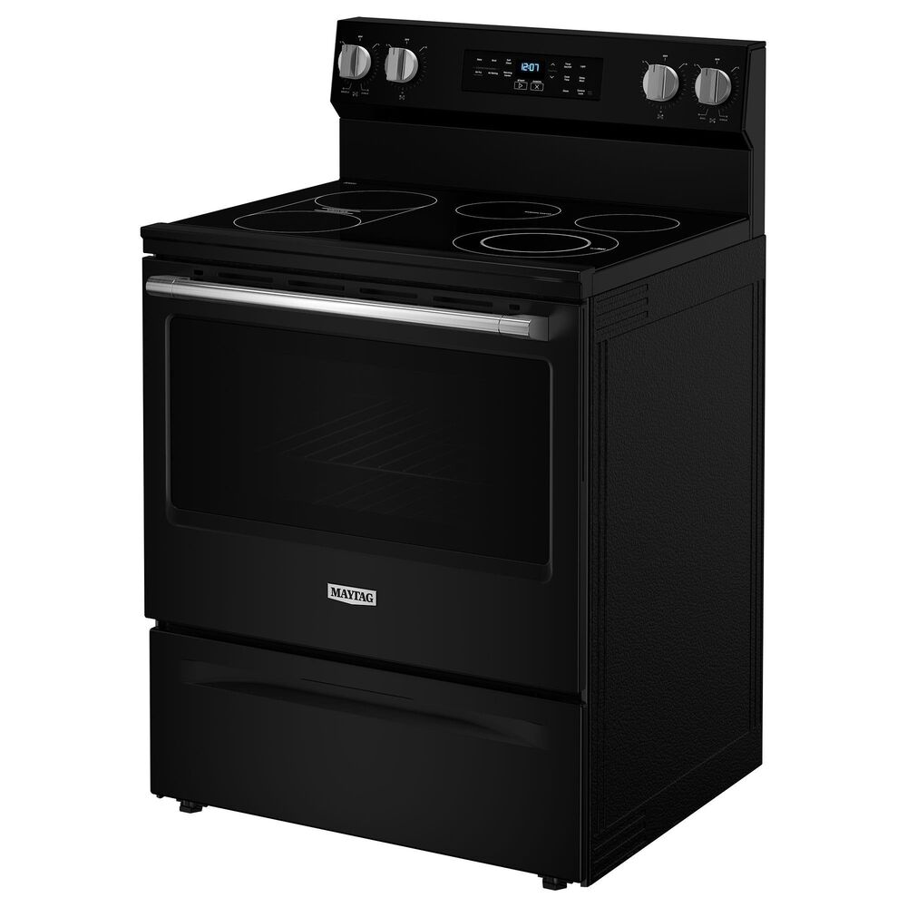 Maytag 5.3 Cu. Ft. Freestanding Electric Range with No Preheat Air Fry and Air Baking in Black, , large