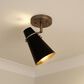 Golden Lighting Reeva 7" Wall Sconce with Matte Black Shade in Modern Brass, , large