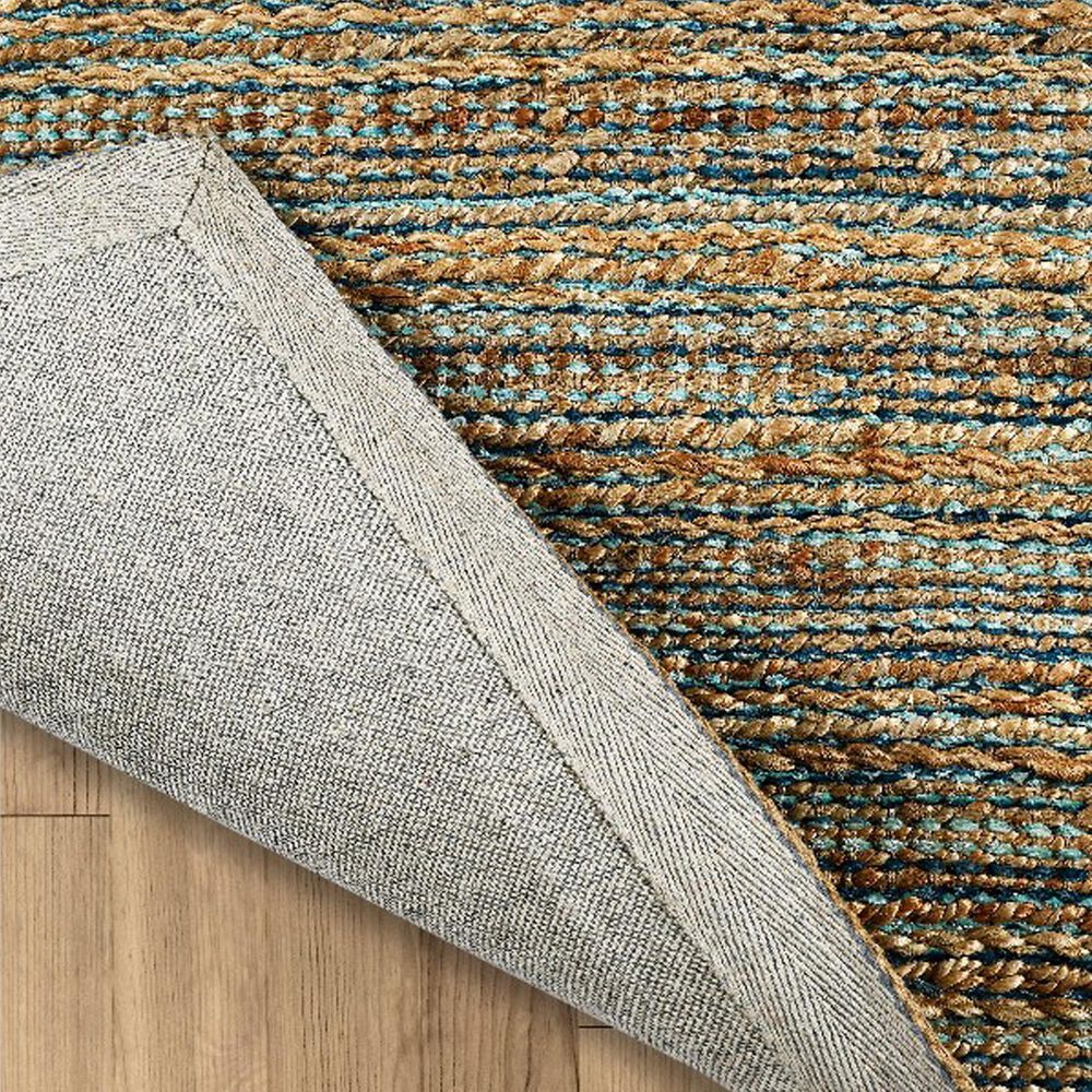 L&amp;R Resources Natural Fiber Teal 7'9" x 9'9" Area Rug, , large