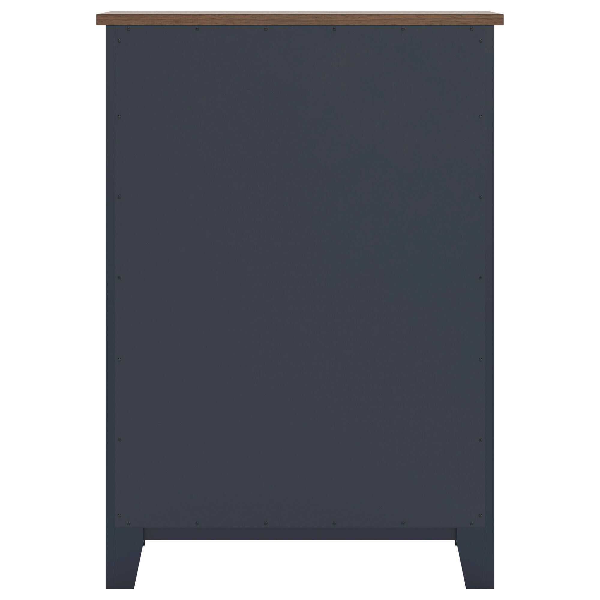 その他 TEN NRA PARKER L CHARCOAL NAVY Ashley Landocken 4-Drawer Chest in Dark Slate Blue and Light Brown