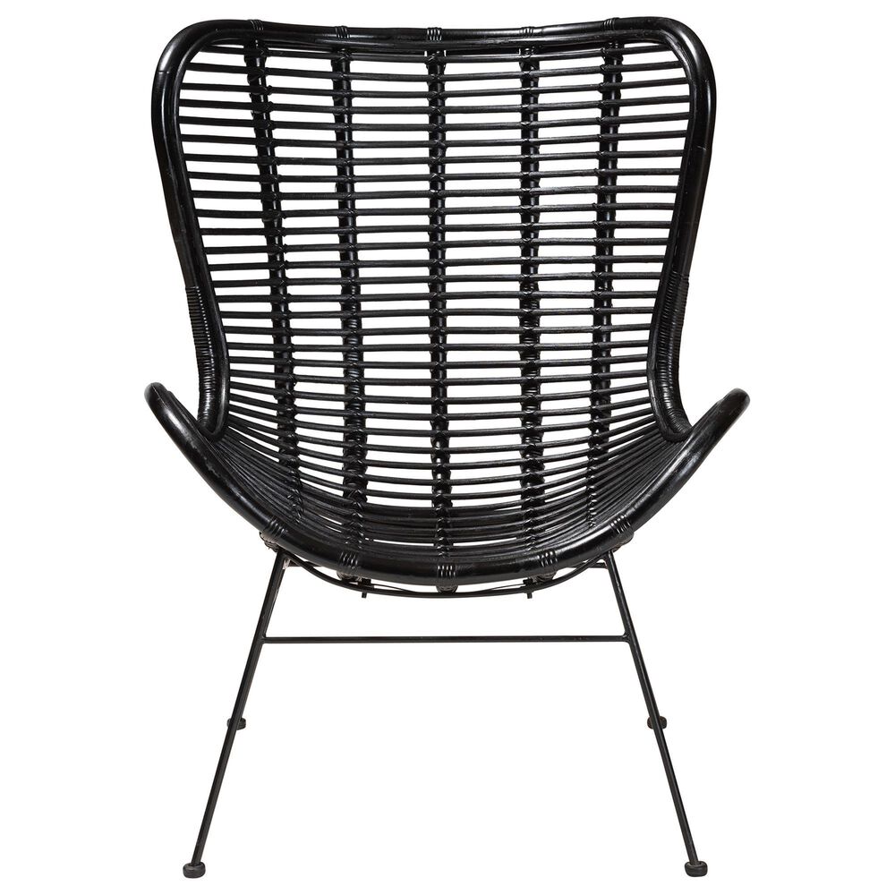 Baxton Studio Colorado Rattan Accent Chair in Black, , large